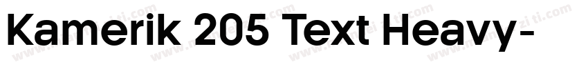 Kamerik 205 Text Heavy字体转换